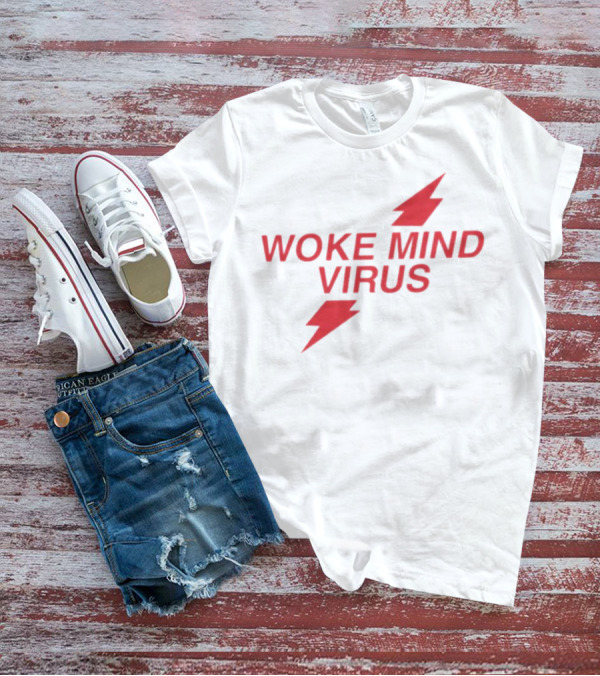 Woke Mind Virus Red Lightning Bolt T-Shirt