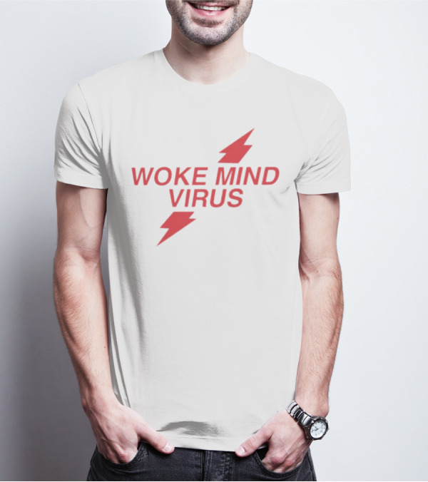 Woke Mind Virus Red Lightning Bolt T-Shirt