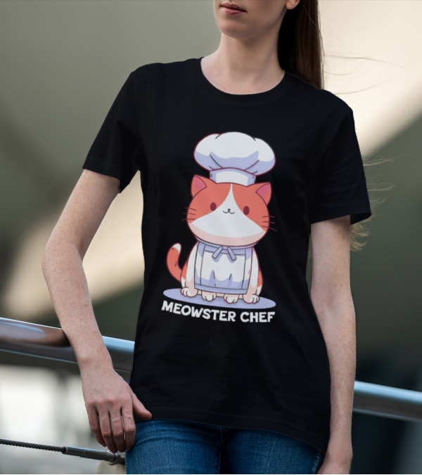 Meowster Chef Adorable Cat Cooking T-Shirt