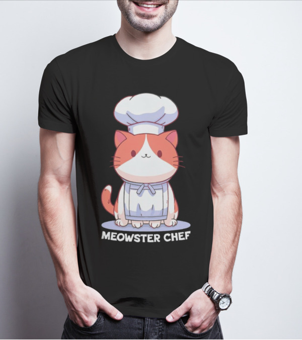 Meowster Chef Adorable Cat Cooking T-Shirt
