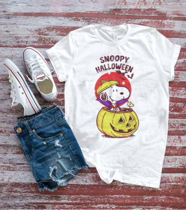Snoopy Halloween Woodstock Peanuts Pumpkin T-Shirt