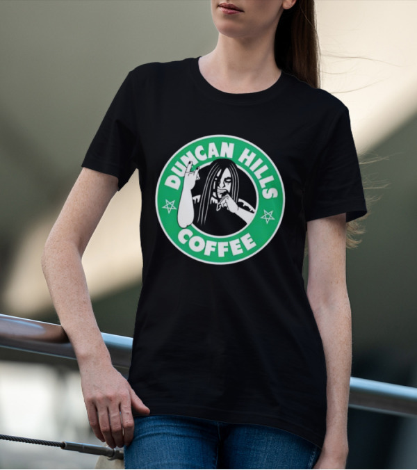 Duncan Hills Coffee Metalocalypse Starbucks Emblem T-Shirt