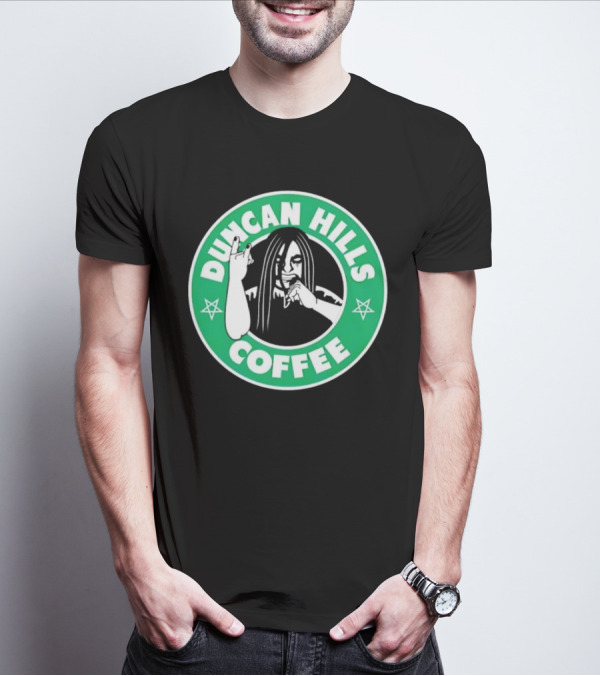 Duncan Hills Coffee Metalocalypse Starbucks Emblem T-Shirt