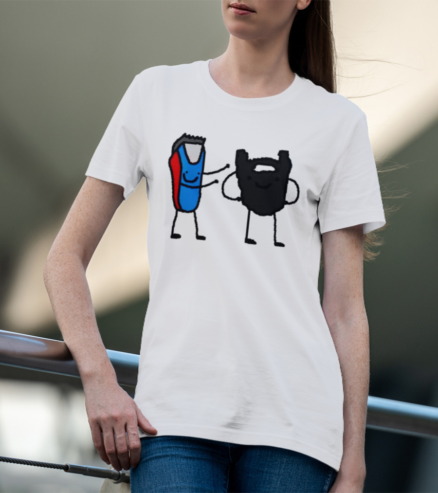 Clipps And Beard Clippers And Facial Hair Cartoon T-Shirt