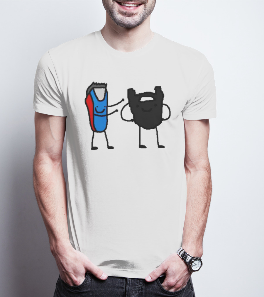 Clipps And Beard Clippers And Facial Hair Cartoon T-Shirt