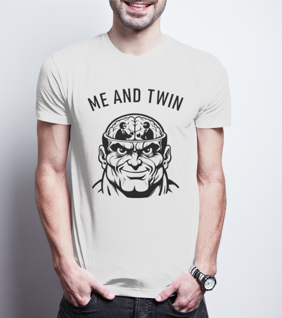 Me And Twin Sharing Mind Wrestling Brain T-Shirt