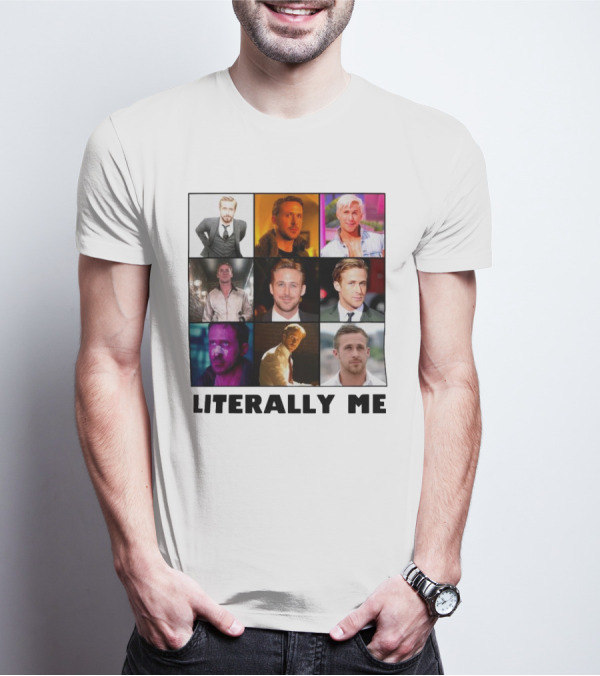 Ryan Gosling Literally Me Nine Image Collage T-Shirt