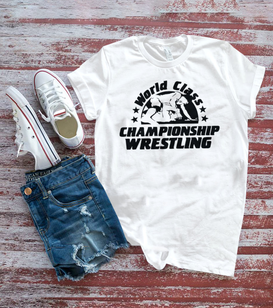 World Class Championship Wrestling Legends Iconic Wrestling Match Stars T-Shirt