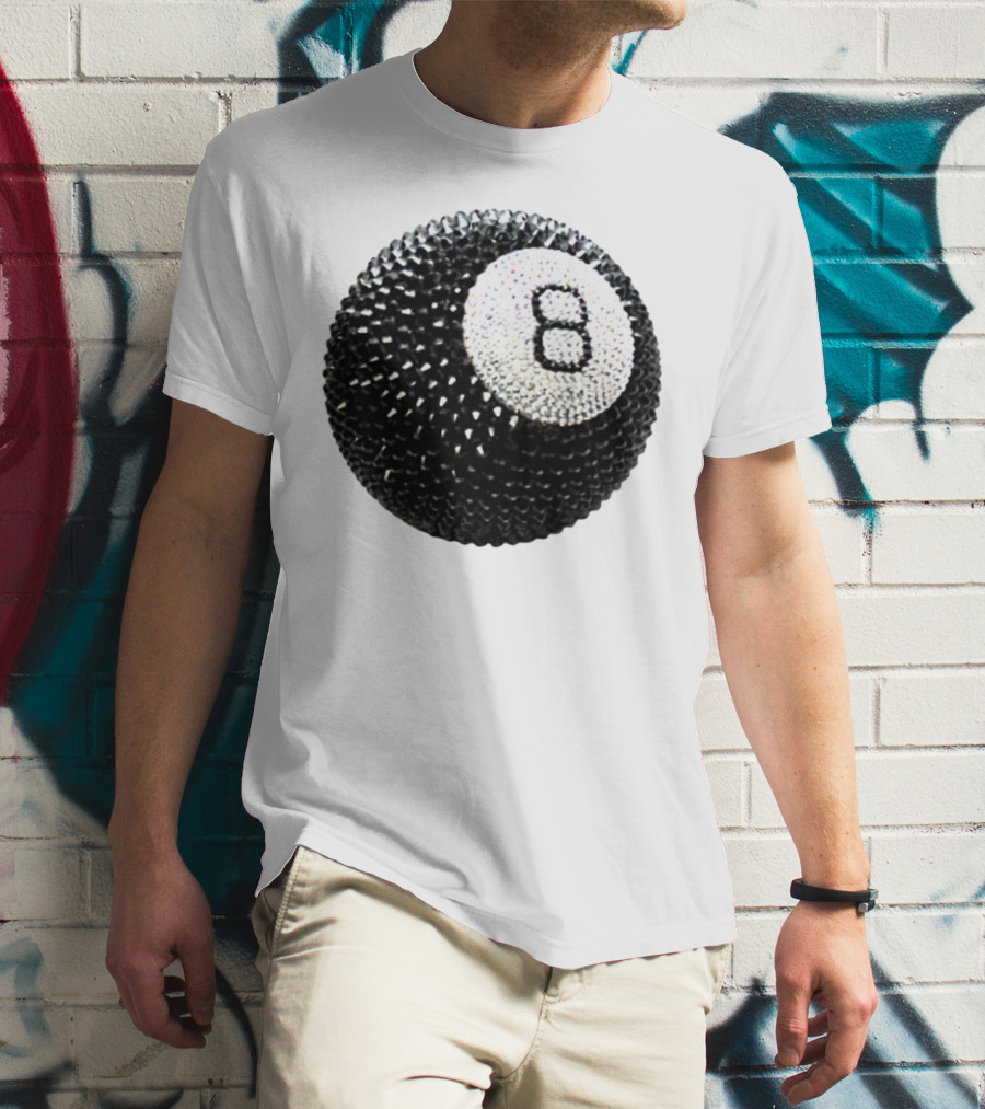 Lucky 8 Ball Crystal Sparkle Sphere T-Shirt