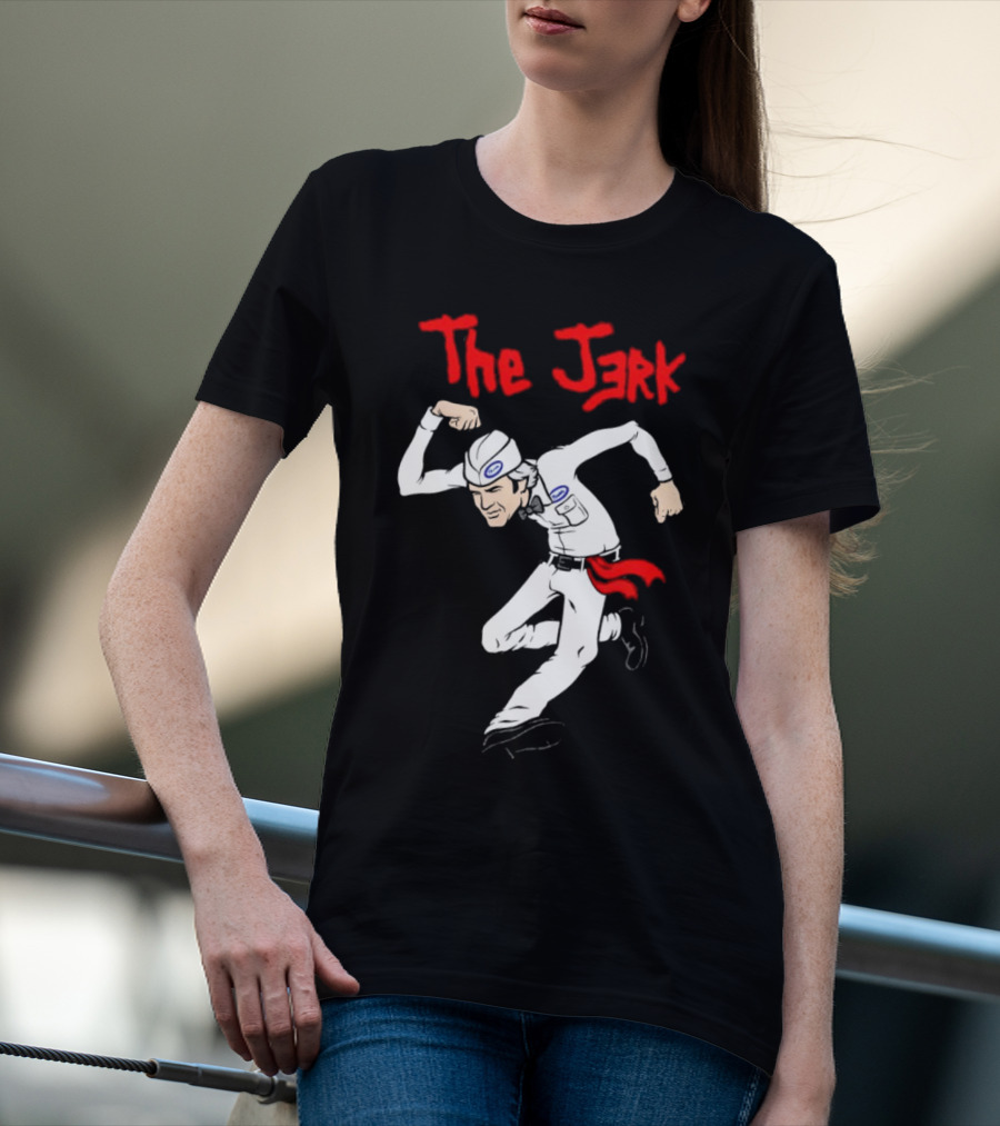 The Jerk Classic Cartoon Style Character In Red And White T-Shirt