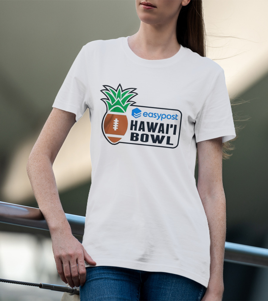 Easypost Hawai’i Bowl Pineapple Football T-Shirt