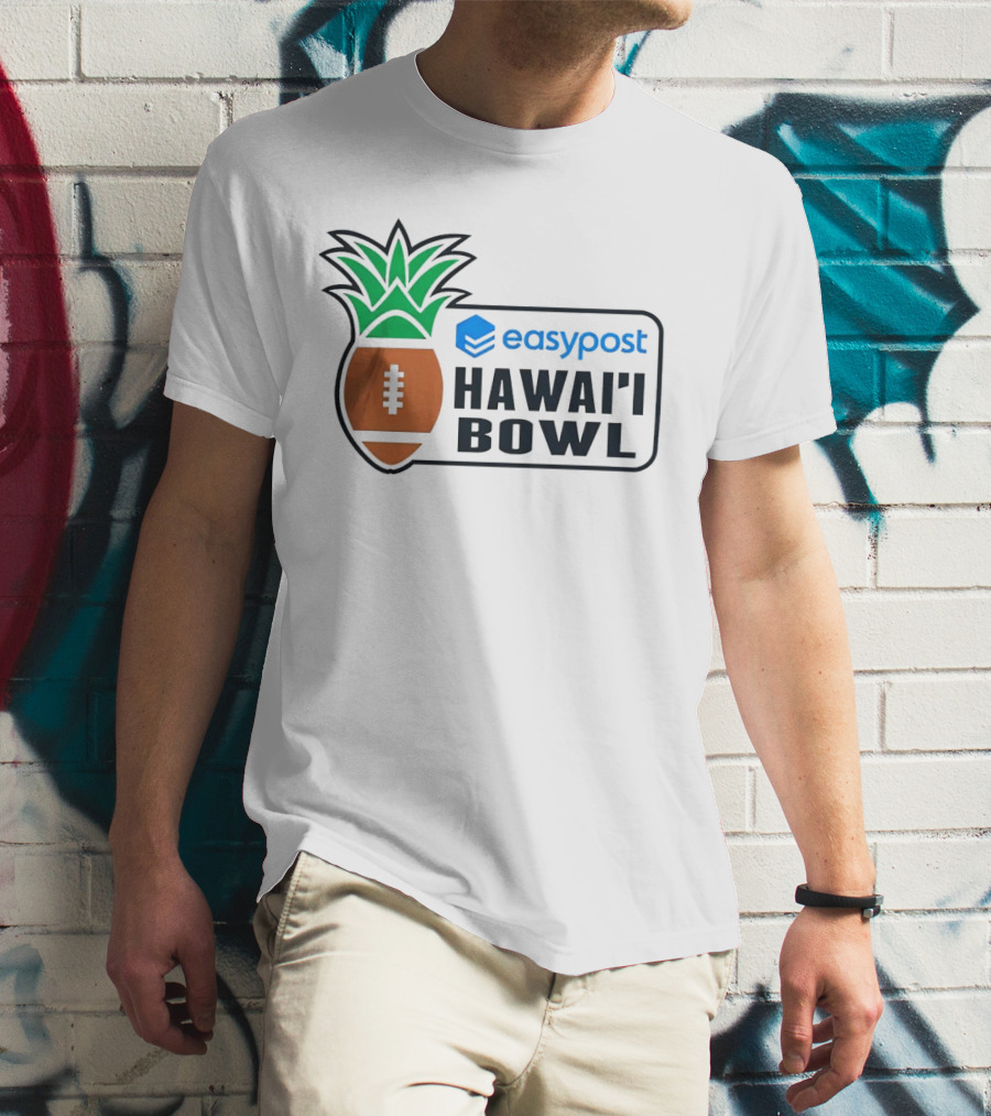 Easypost Hawai’i Bowl Pineapple Football T-Shirt