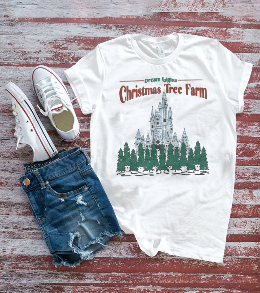 Dream Lights Christmas Tree Farm Castle T-Shirt