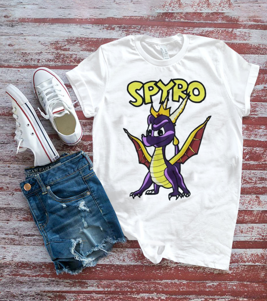 SPYRO The Dragon Hero With Crown And Wings T-Shirt