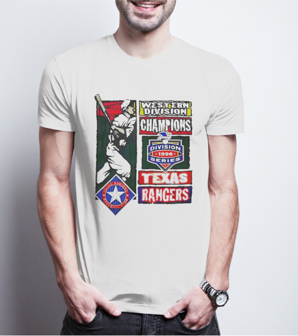 Western Division Champions Texas Rangers 1996 Division Series T-Shirt