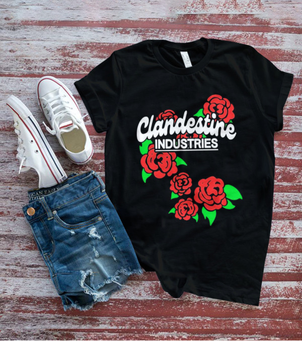 Clandestine Industries Intricate Brand Of Roses T-Shirt