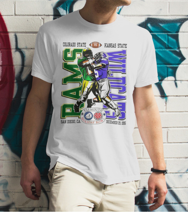 Colorado State Rams Vs Kansas State Wildcats Plymouth Holiday Bowl December 29 1995 San Diego CA T-Shirt