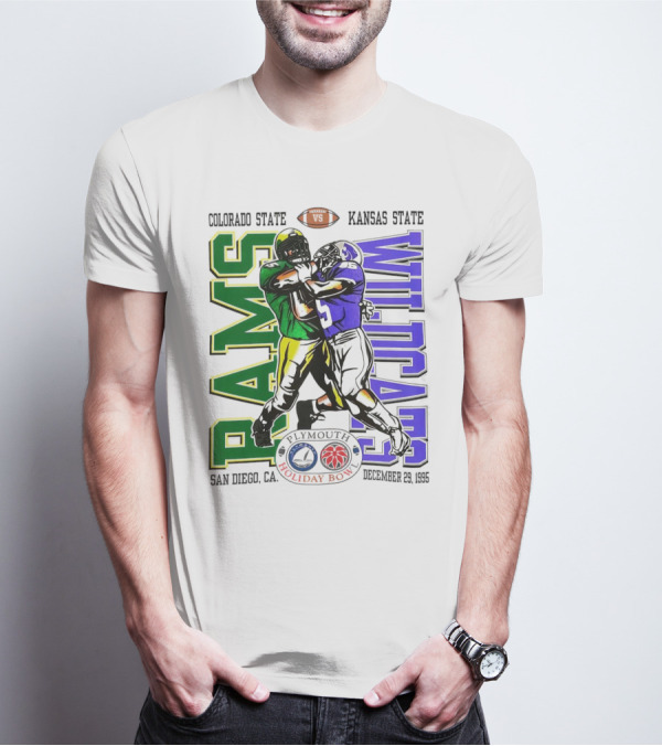 Colorado State Rams Vs Kansas State Wildcats Plymouth Holiday Bowl December 29 1995 San Diego CA T-Shirt