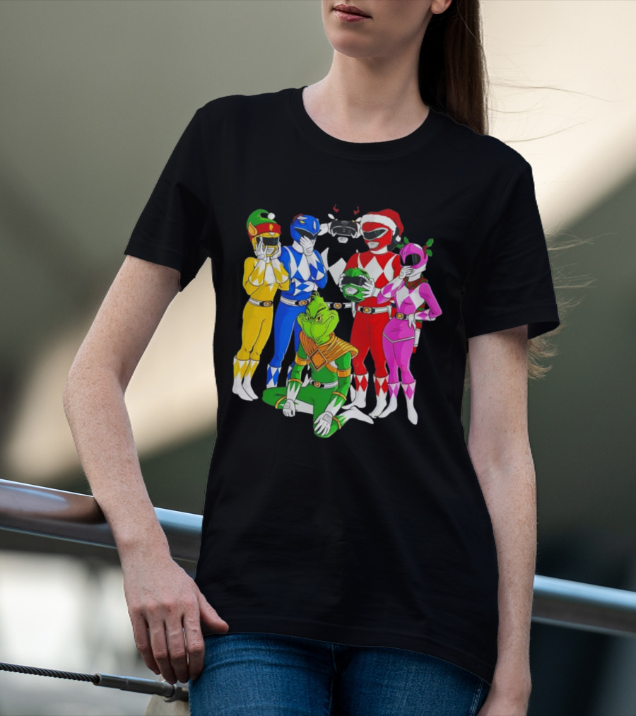 Grinch Rangers Christmas Power T-Shirt