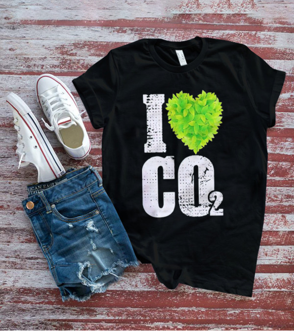I Love CO2 Leaf Heart T-Shirt