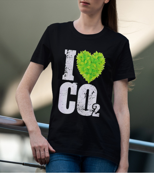 I Love CO2 Leaf Heart T-Shirt