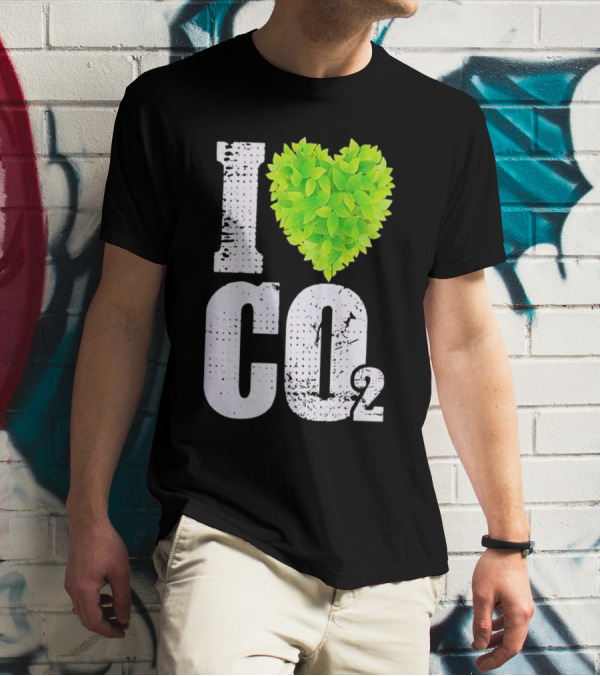 I Love CO2 Leaf Heart T-Shirt