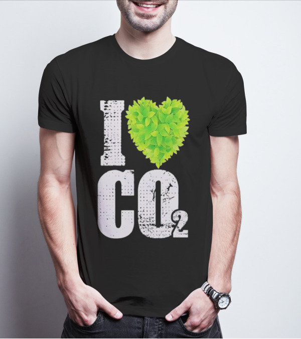 I Love CO2 Leaf Heart T-Shirt