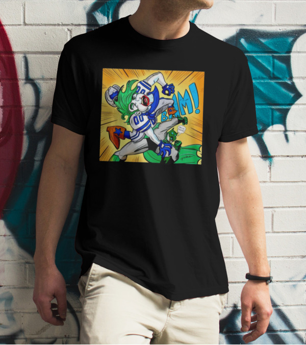 Dallas Sucks Joker Vs Batman Comic Style BAM Speech Bubble T-Shirt