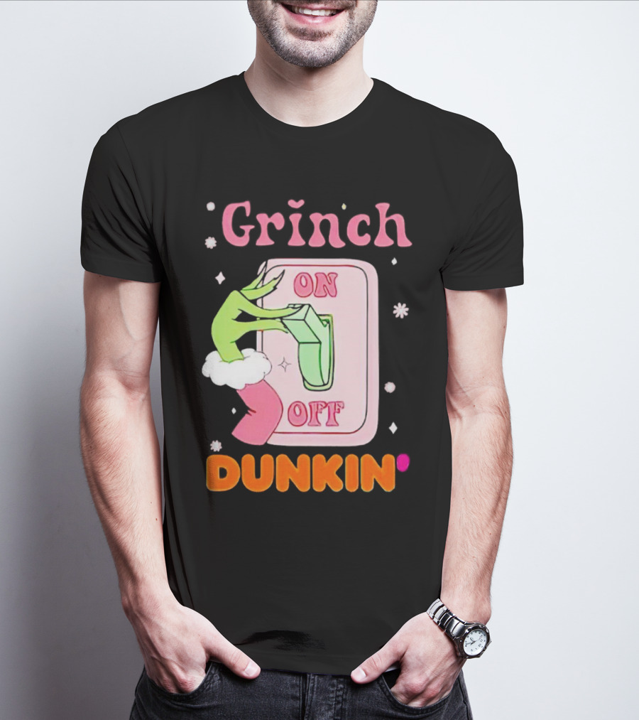 Grinch On Off Dunkin Switch Hand Lever T-Shirt