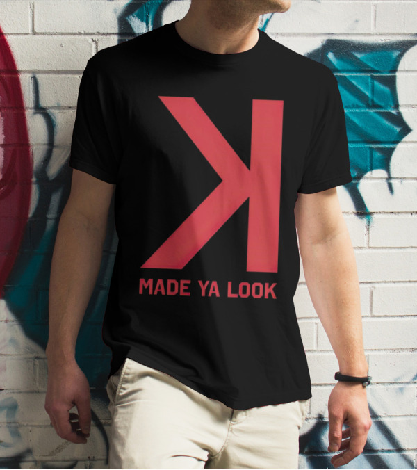 Made Ya Look Backwards K Baseball Strikeout Fan T-Shirt