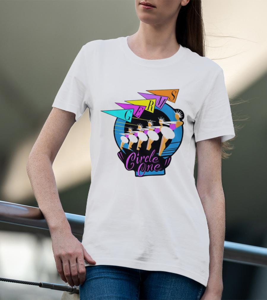 Germs Circle One Ballerina Silhouette Retro T-Shirt