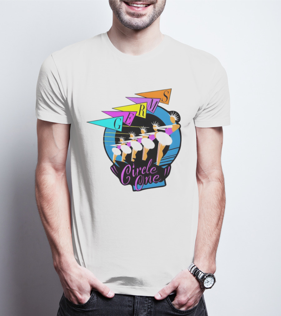 Germs Circle One Ballerina Silhouette Retro T-Shirt