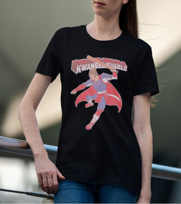 Kwanbelievable Cleveland Guardians Warrior Hero Baseball T-Shirt