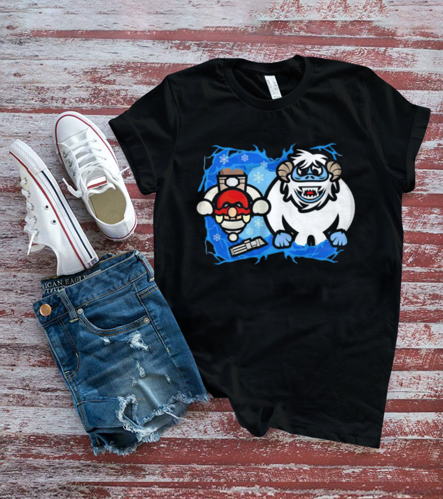 Bumble Wars Cartoon Mario Wampa Battle Ice Hoth T-Shirt