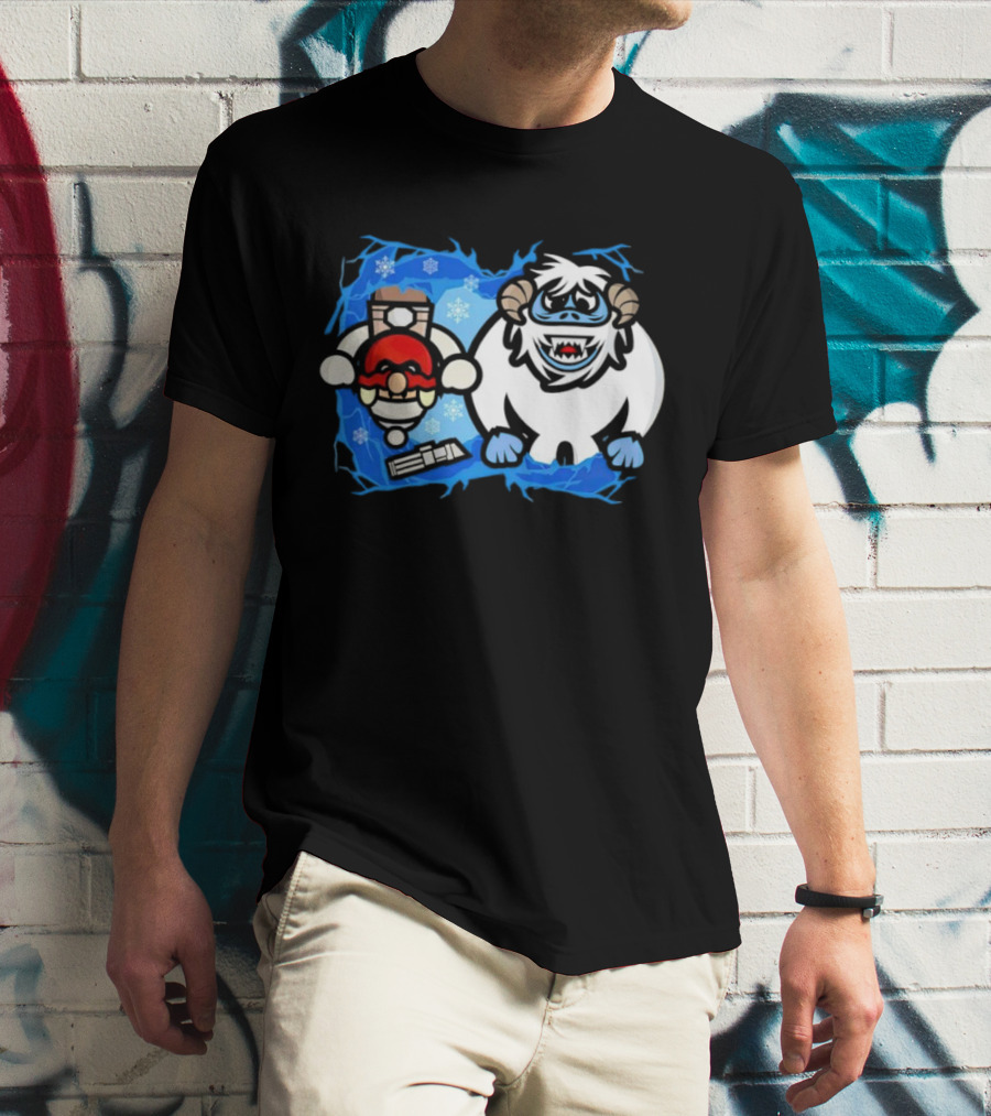 Bumble Wars Cartoon Mario Wampa Battle Ice Hoth T-Shirt