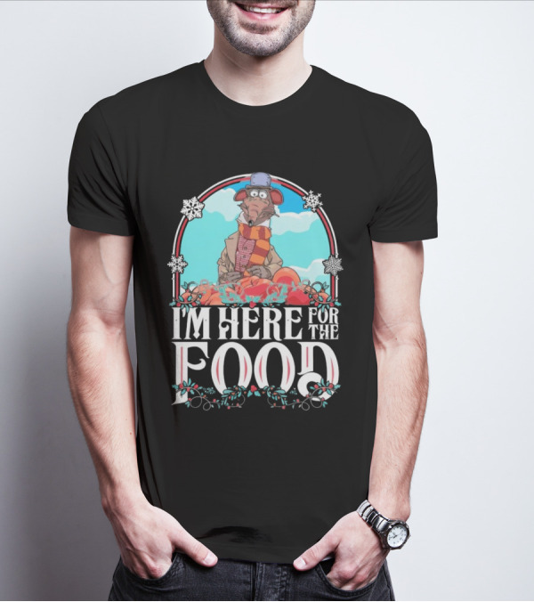 I'm Here For The Food Funny Rat Chef Winter Scarf T-Shirt