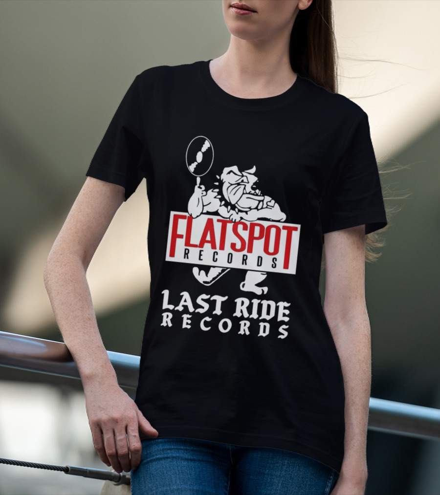 Flatspot Records Bulldog Last Ride Records T-Shirt