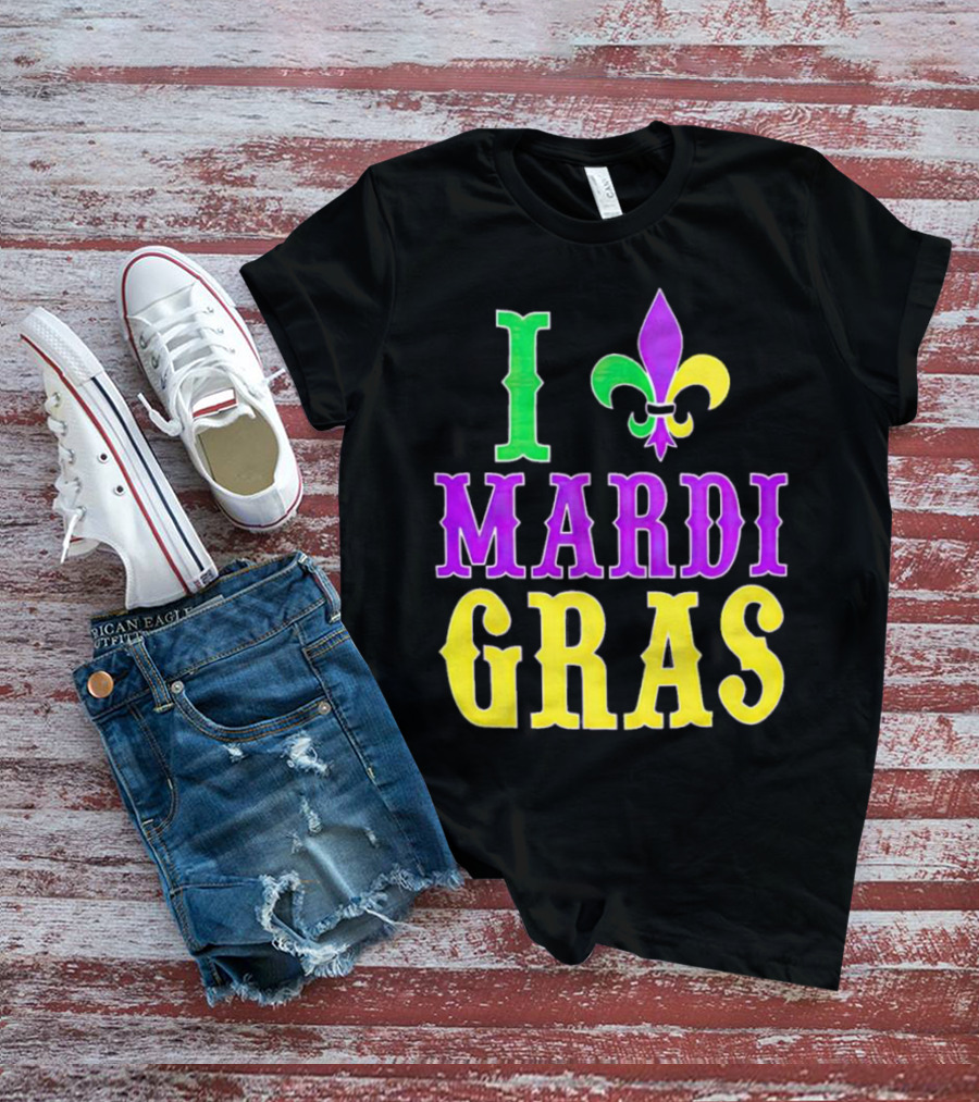 I ❤️ Mardi Gras Fleur-de-Lis T-Shirt