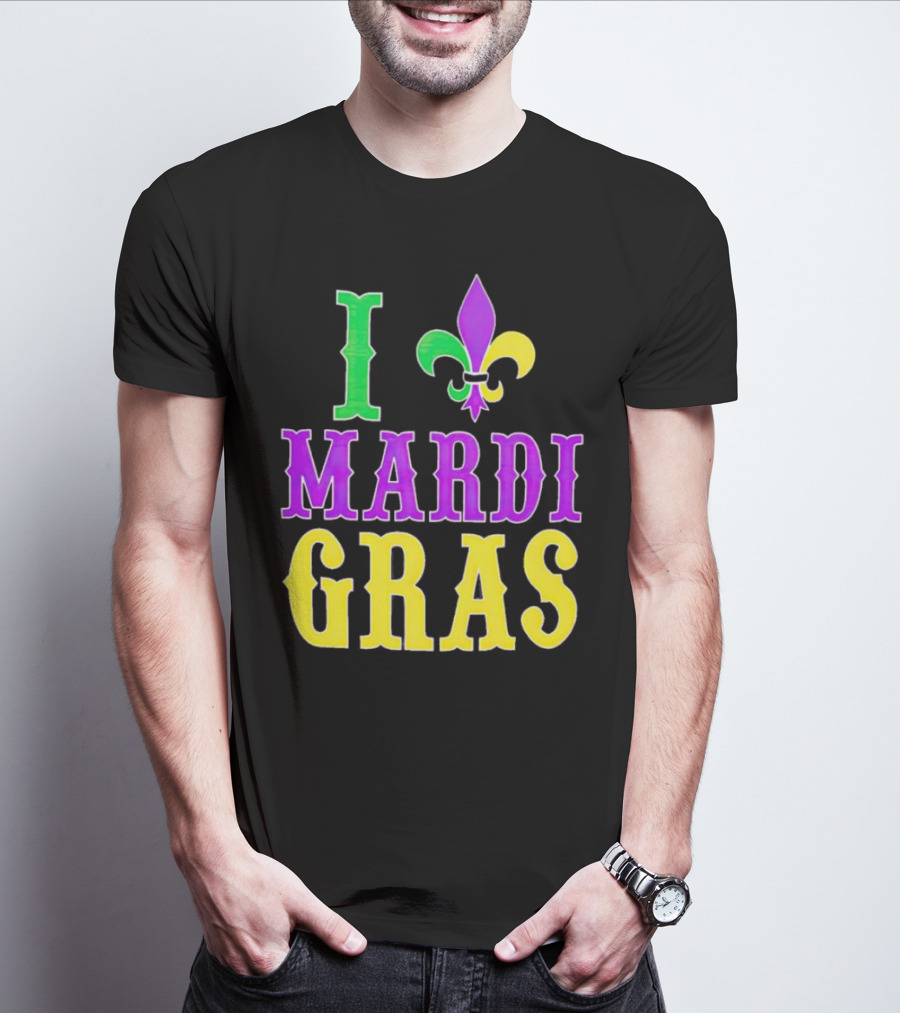 I ❤️ Mardi Gras Fleur-de-Lis T-Shirt