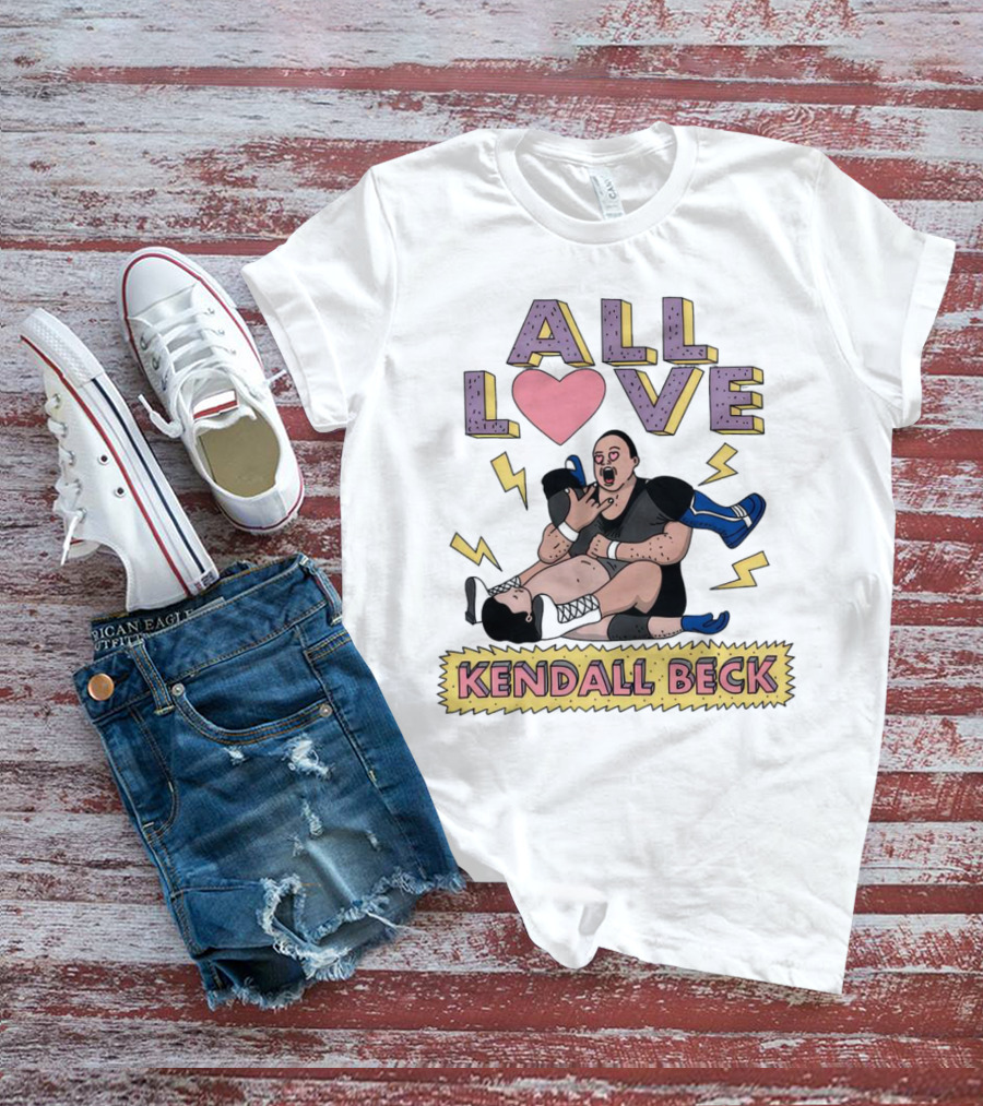 Kendall Beck All Love Wrestling 90s Iconic T-Shirt
