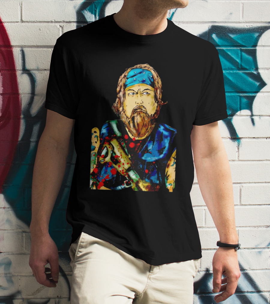 Savior TKO TKO Artist Print Bearded Bandana Warrior T-Shirt