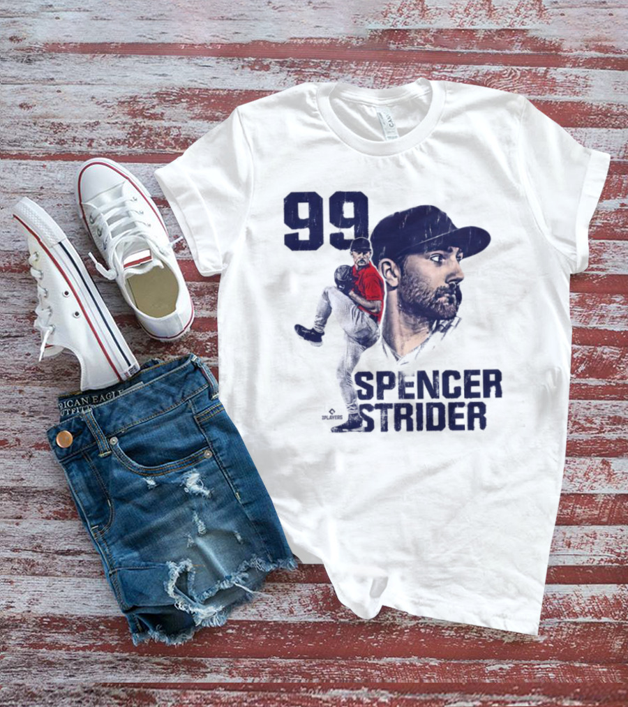 Spencer Strider 99 Atlanta Braves Vintage Players T-Shirt