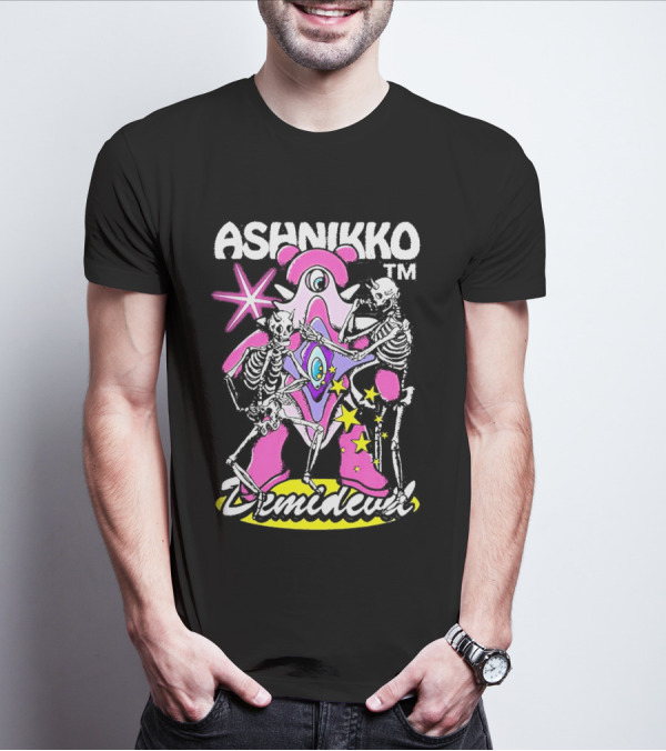 Ashnikko Demidevil Skeleton Starry Eyeball Creature With Skeletons T-Shirt