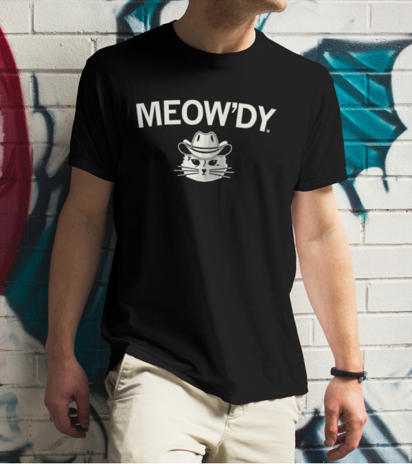 Meow’dy Cowboy Cat Hat Classic T-Shirt