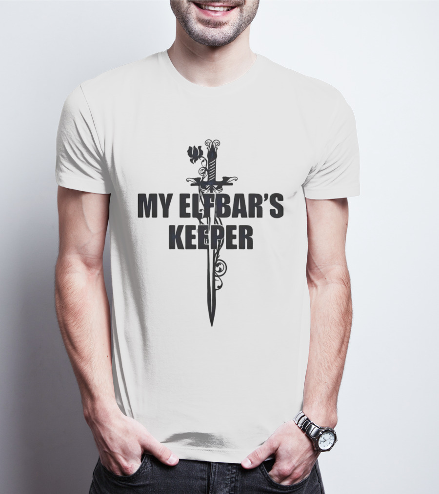 My Elfbar's Keeper Sword And Rose T-Shirt