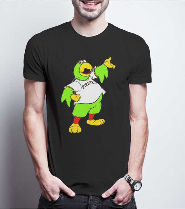 Pittsburgh Pirates Parrot Mascot Cheerful T-Shirt