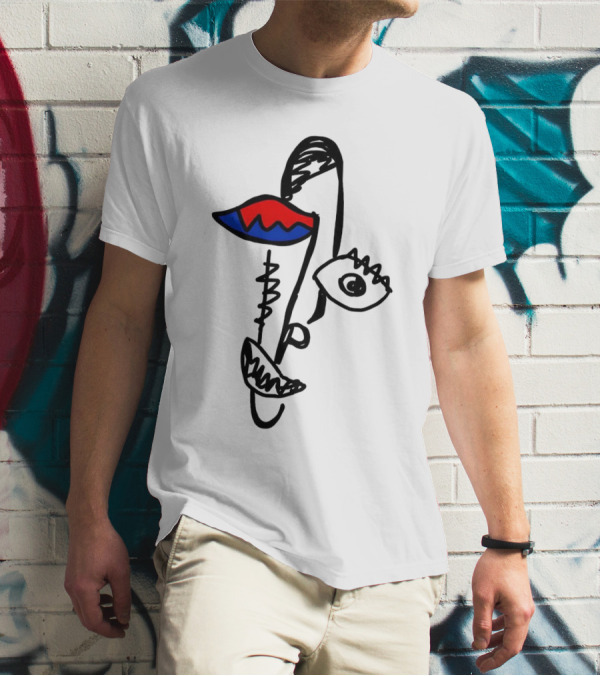 Beyond Graf’s Latest Abstract Picasso Face Disconnected Lines And Shapes T-Shirt
