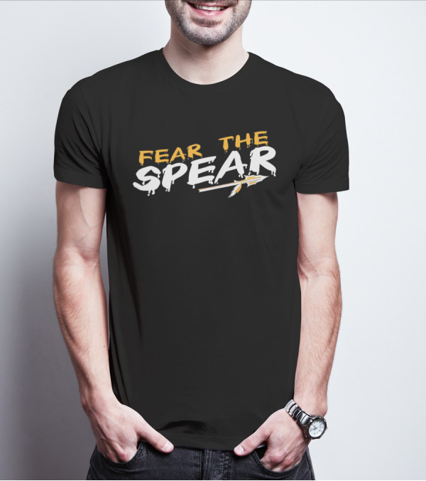 Fear The Spear Dripping Text Spearhead Arrow T-Shirt