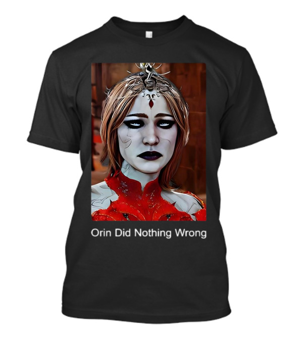 Orin Did Nothing Wrong Mysterious Woman With Dark Makeup And Red T-Shirt