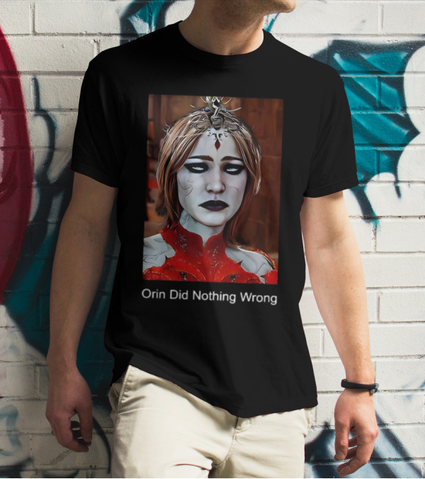 Orin Did Nothing Wrong Mysterious Woman With Dark Makeup And Red T-Shirt